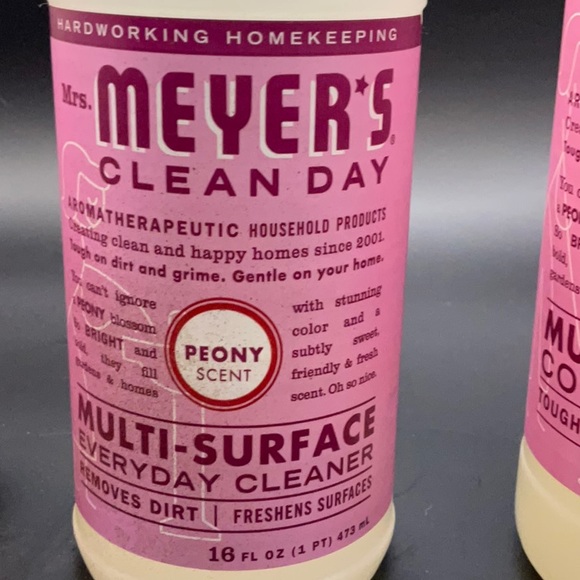 (4) Mrs. Meyers Clean Day Peony Scent Soap, Room Freshener, Cleaner, Concentrate - Picture 3 of 5